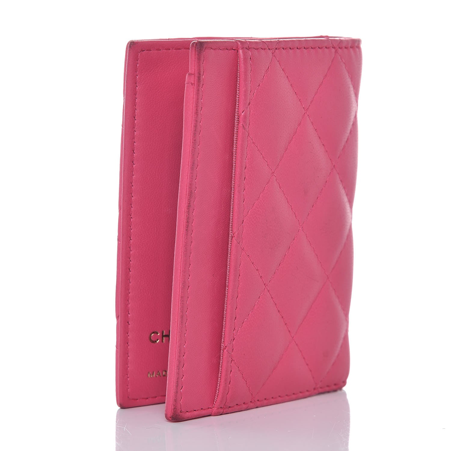 Chanel Lambskin Quilted Passport Holder Fuchsia 3 of 13