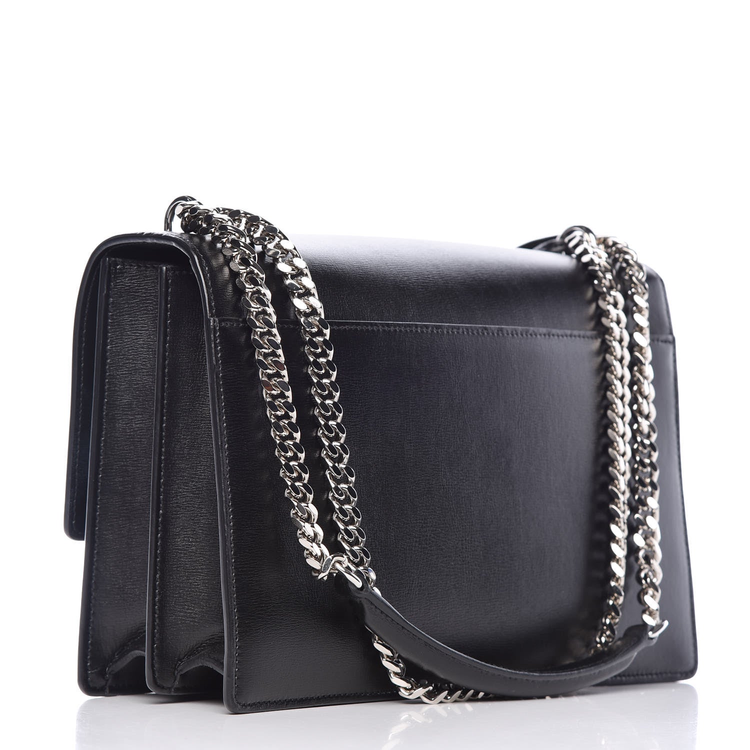 Saint Laurent Calfskin Large Monogram Sunset Black 4 of 11