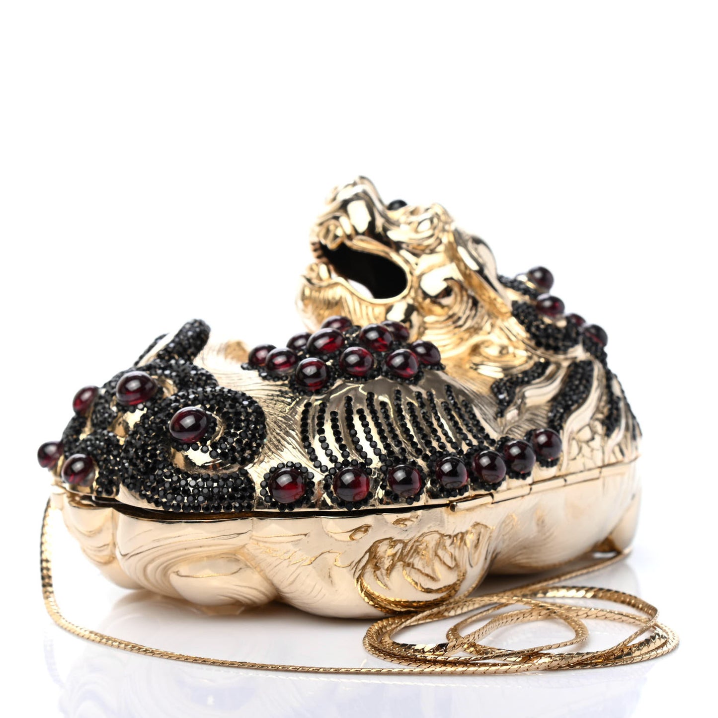 Swarovski Crystal Ming Foo Dog Minaudiere Clutch