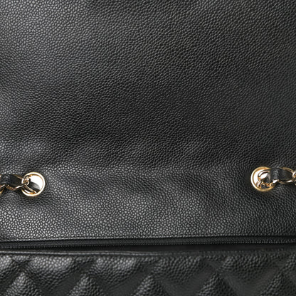 Chanel Caviar Quilted Jumbo Single Flap Black 12 of 12