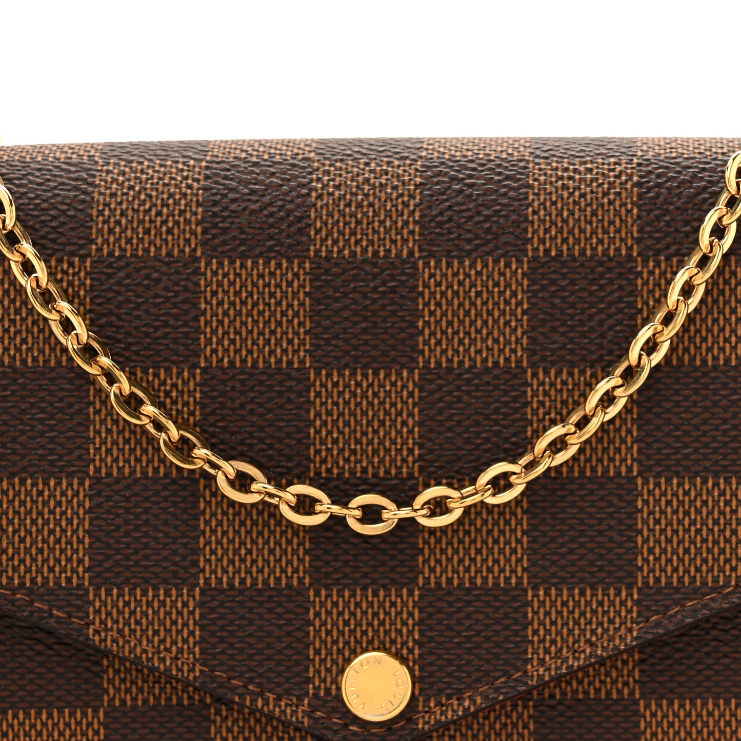 Damier Ebene Pochette Felicie Chain Wallet