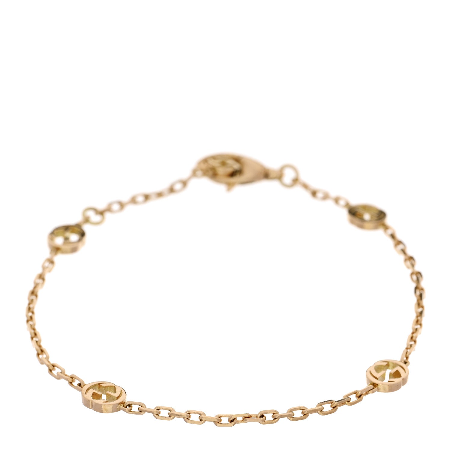 Gucci 18K Yellow Gold Interlocking G Chain Bracelet 1 of 4