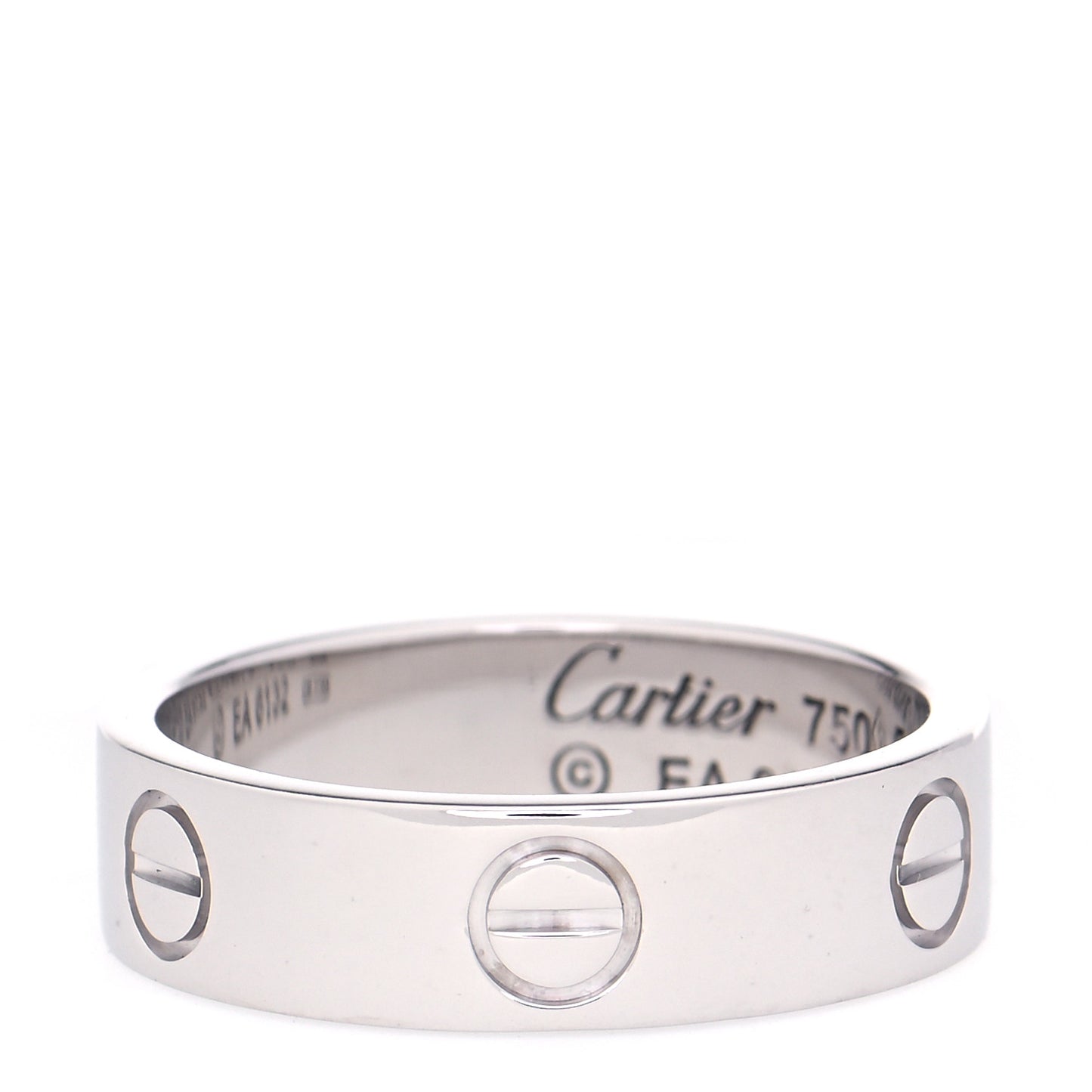 18K White Gold 5.5mm LOVE Ring 56 7.5