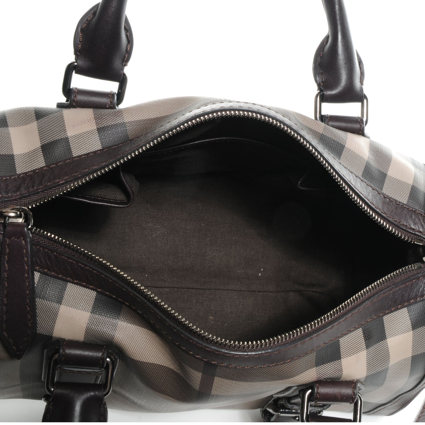 Smoked Check Bowler Bag Brown