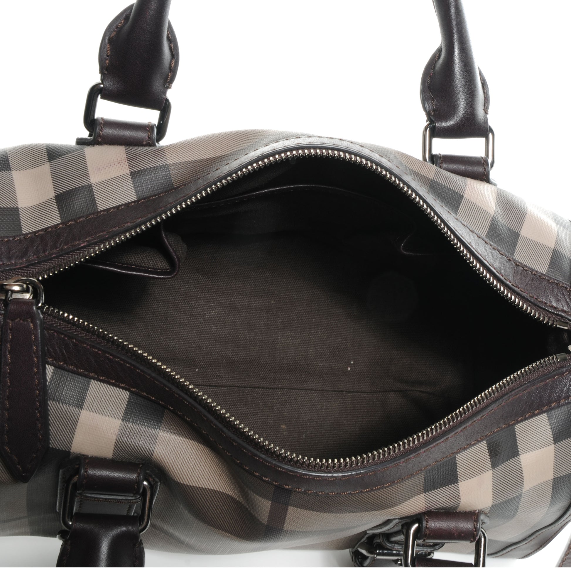 Burberry Smoked Check Bowler Bag Brown 5 of 12