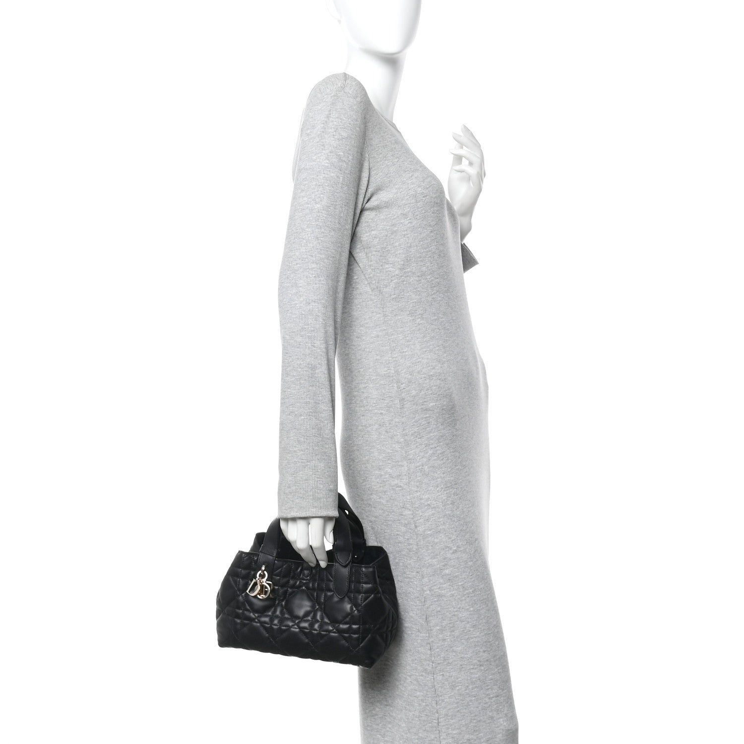 Christian Dior Calfskin Macrocannage Small Toujours Black 2 of 11