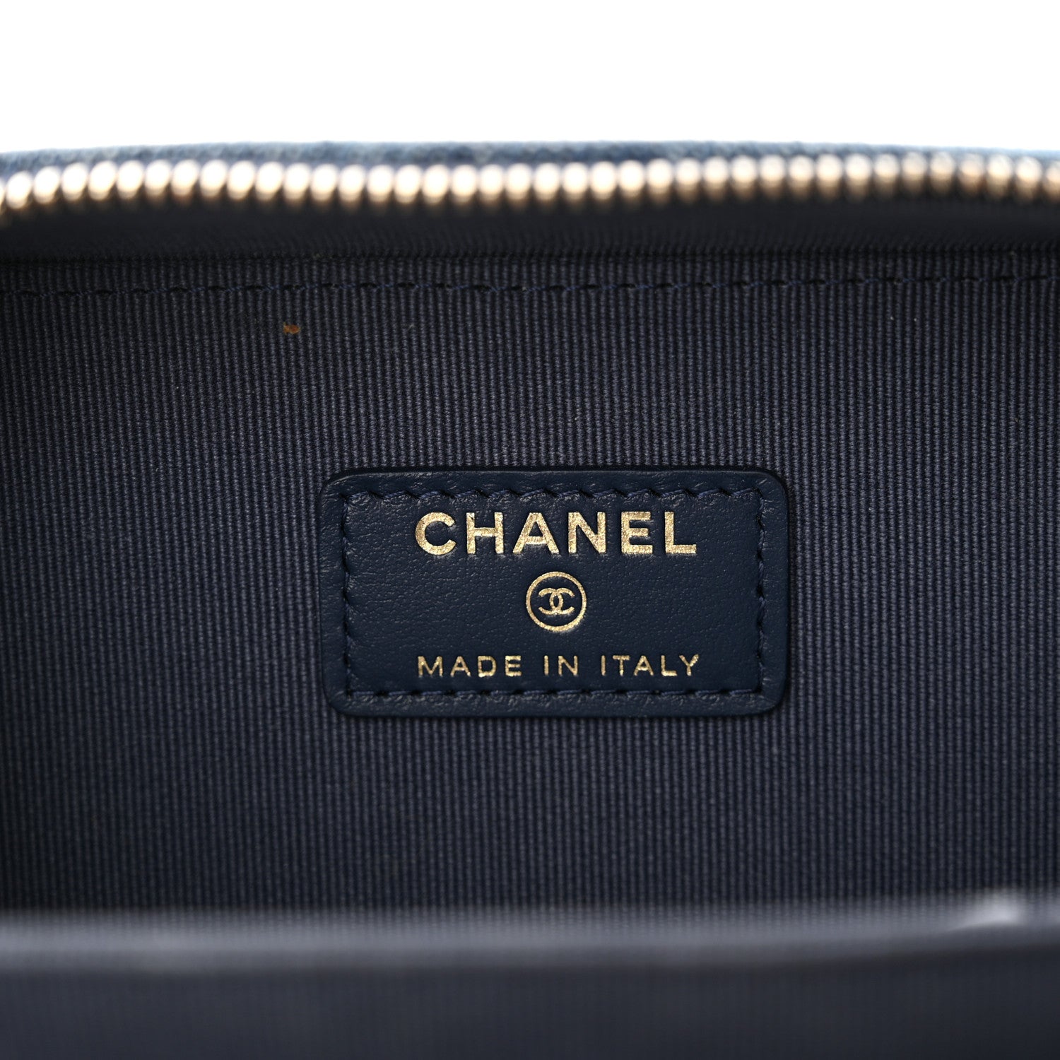 Chanel Printed Denim CC Camera Case Blue 7 of 10