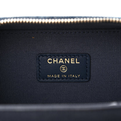 Chanel Printed Denim CC Camera Case Blue 7 of 10