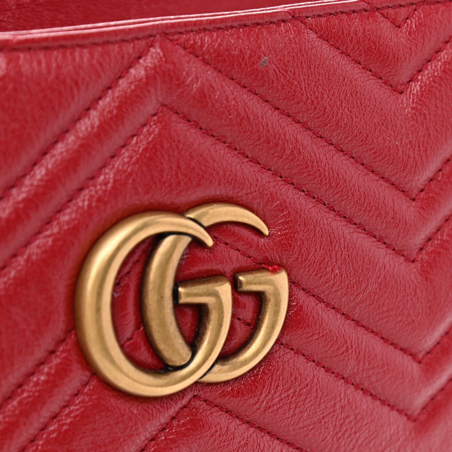 Azalea Calfskin Matelasse Medium GG Marmont Slim Tote Romantic Cerise