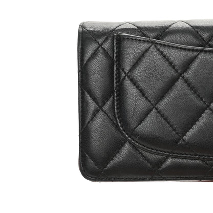 Chanel Lambskin Quilted Yen Wallet Black 12 of 14