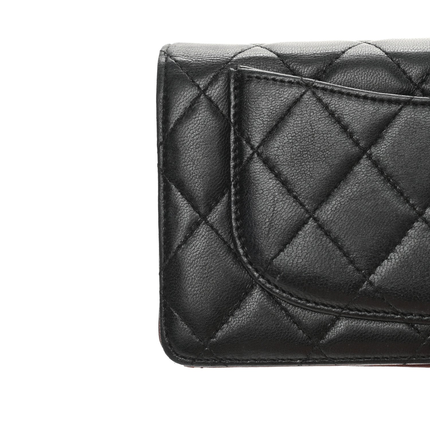 Chanel Lambskin Quilted Yen Wallet Black 11 of 13