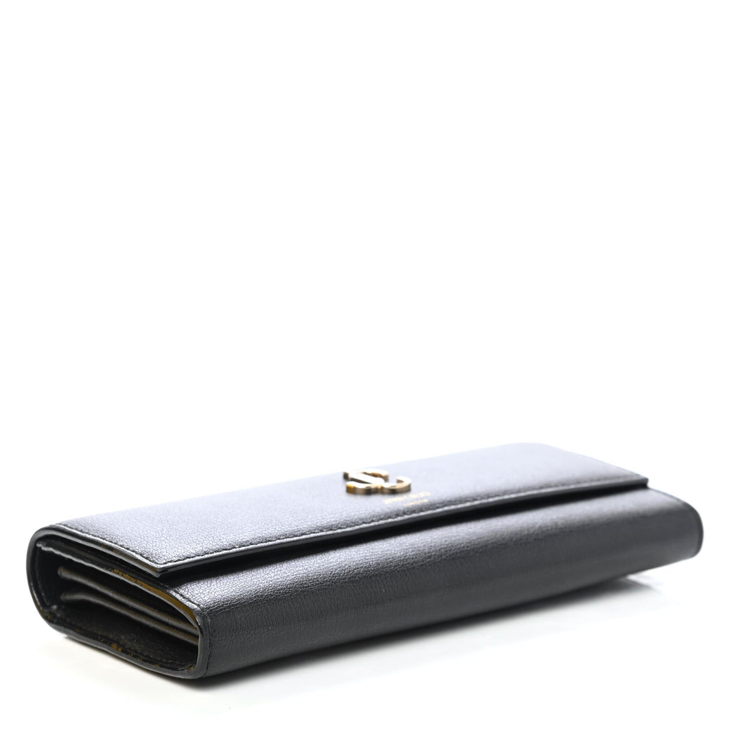 Calfskin Martina Continental Wallet Black