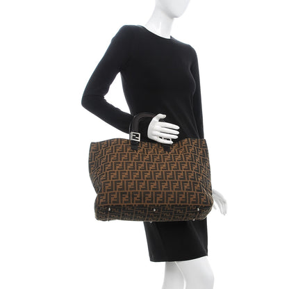Fendi Zucca Holdall Tote Tobacco Black 2 of 6