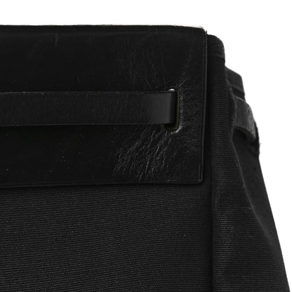 Hermes Toile Vache Hunter Herbag Cabas MM Black 11 of 13