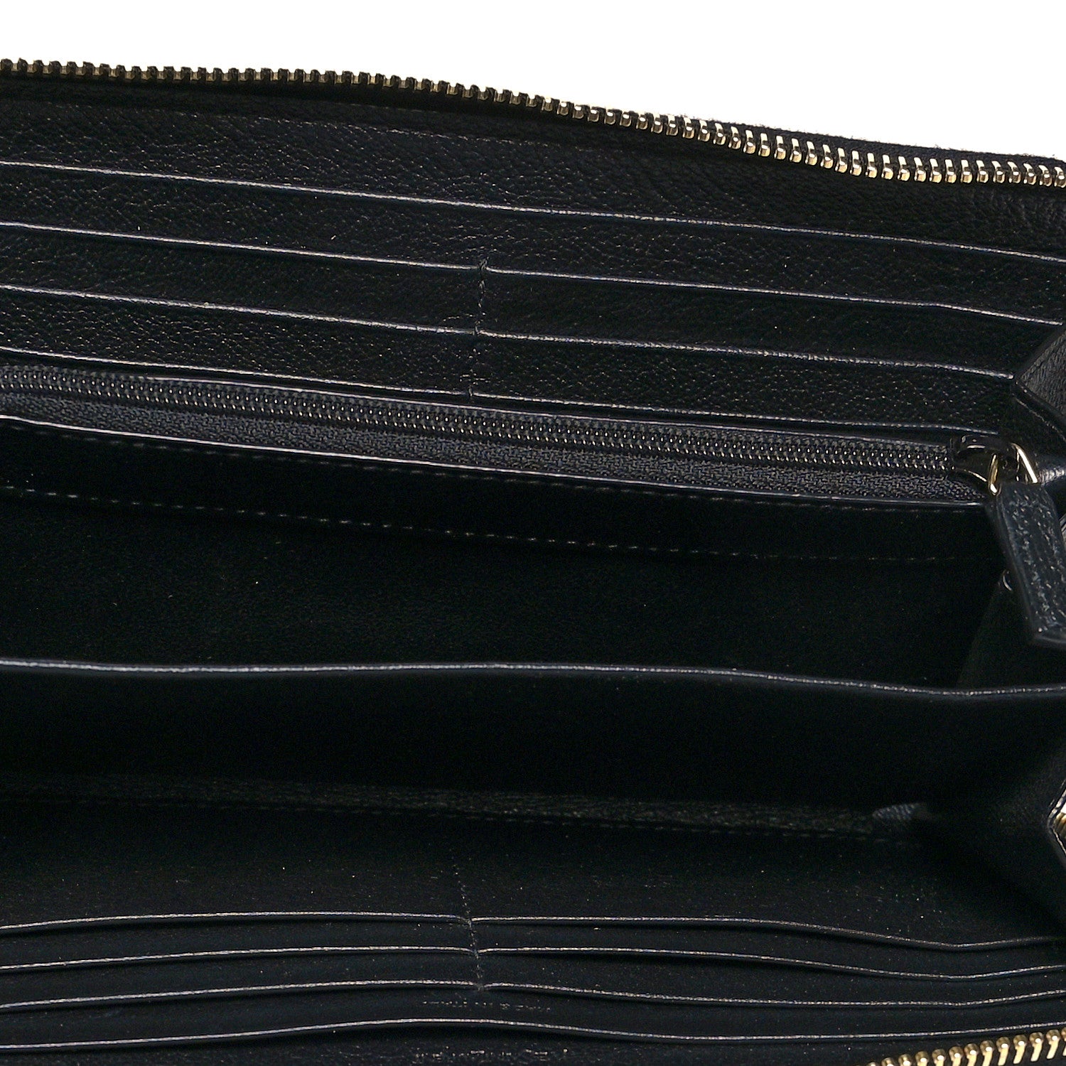 Saint Laurent Chevre Belle De Jour Zip Around Wallet Black 5 of 11