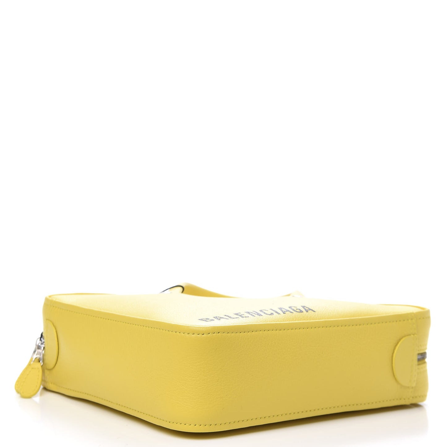 Shiny Day Calfskin Logo XS Triangle Duffle Jaune Black