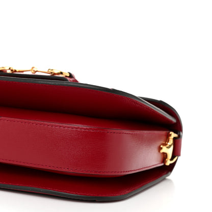 Gucci GG Supreme Monogram Azalea Calfskin Horsebit 1955 Shoulder Bag Beige Ebony New Cherry Red 10 of 10