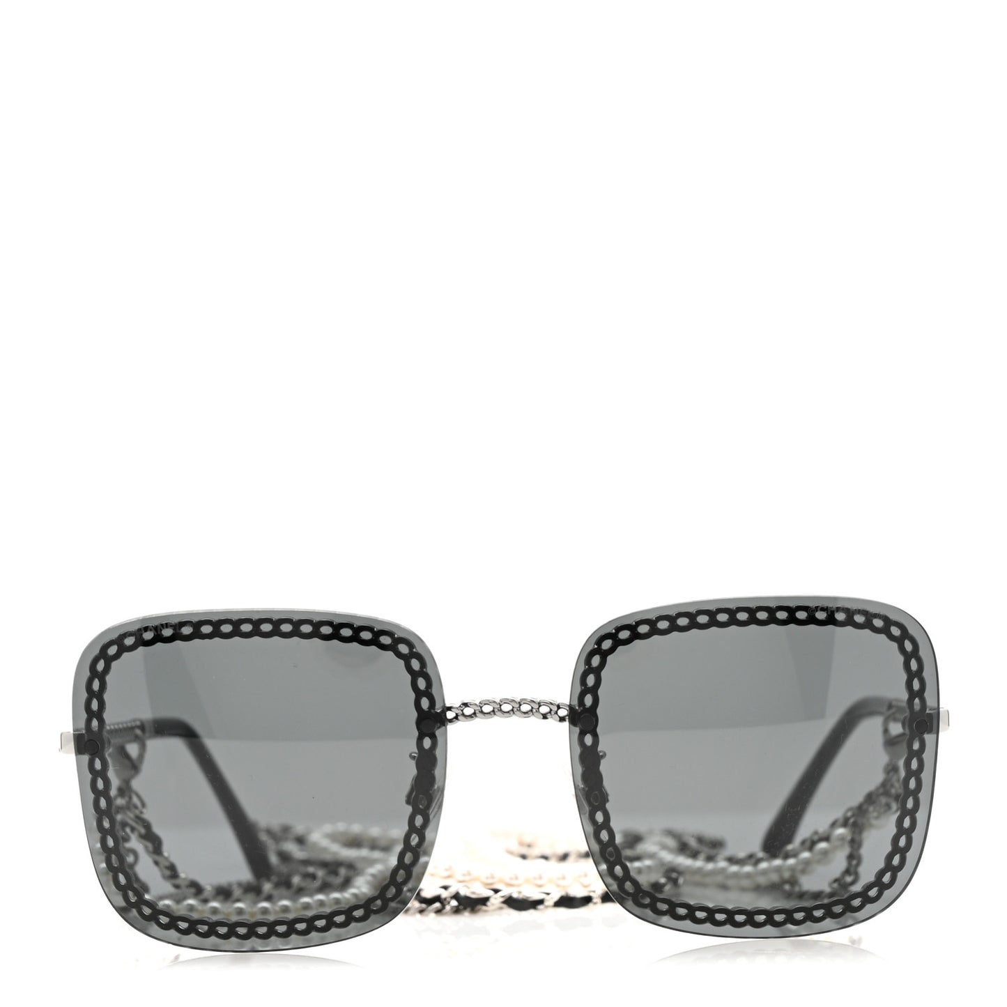 Square Chain Sunglasses 4244 Silver