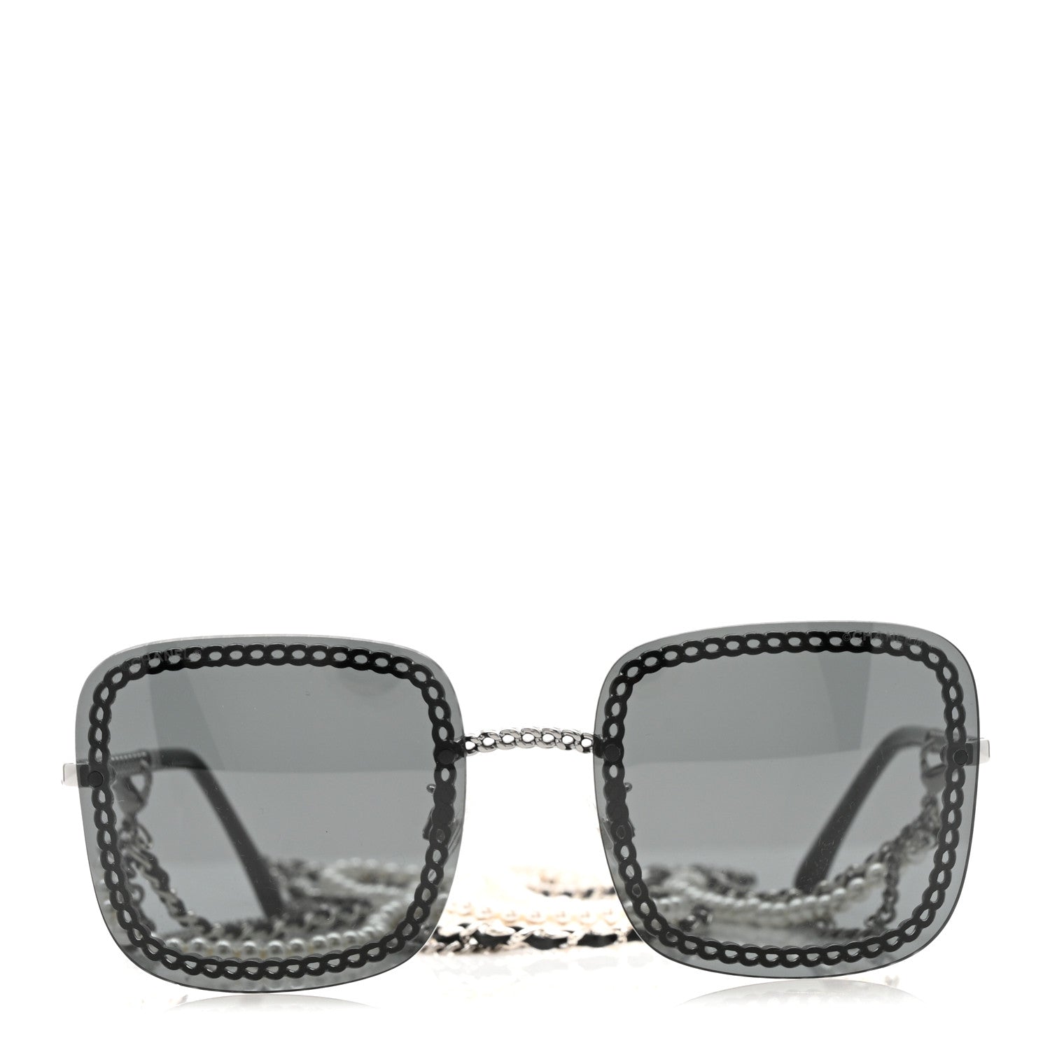 Chanel Square Chain Sunglasses 4244 Silver 2 of 8