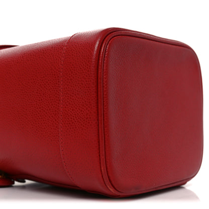 Chanel Caviar Vanity Cosmetic Case Red 8 of 9