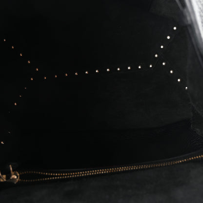 Valentino Garavani Pebbled Calfskin Rockstud Drawstring Backpack Black 5 of 9