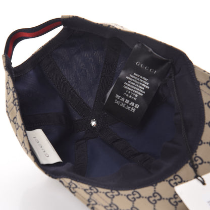 Gucci Cotton Monogram GG Web Baseball Hat M Beige 5 of 9