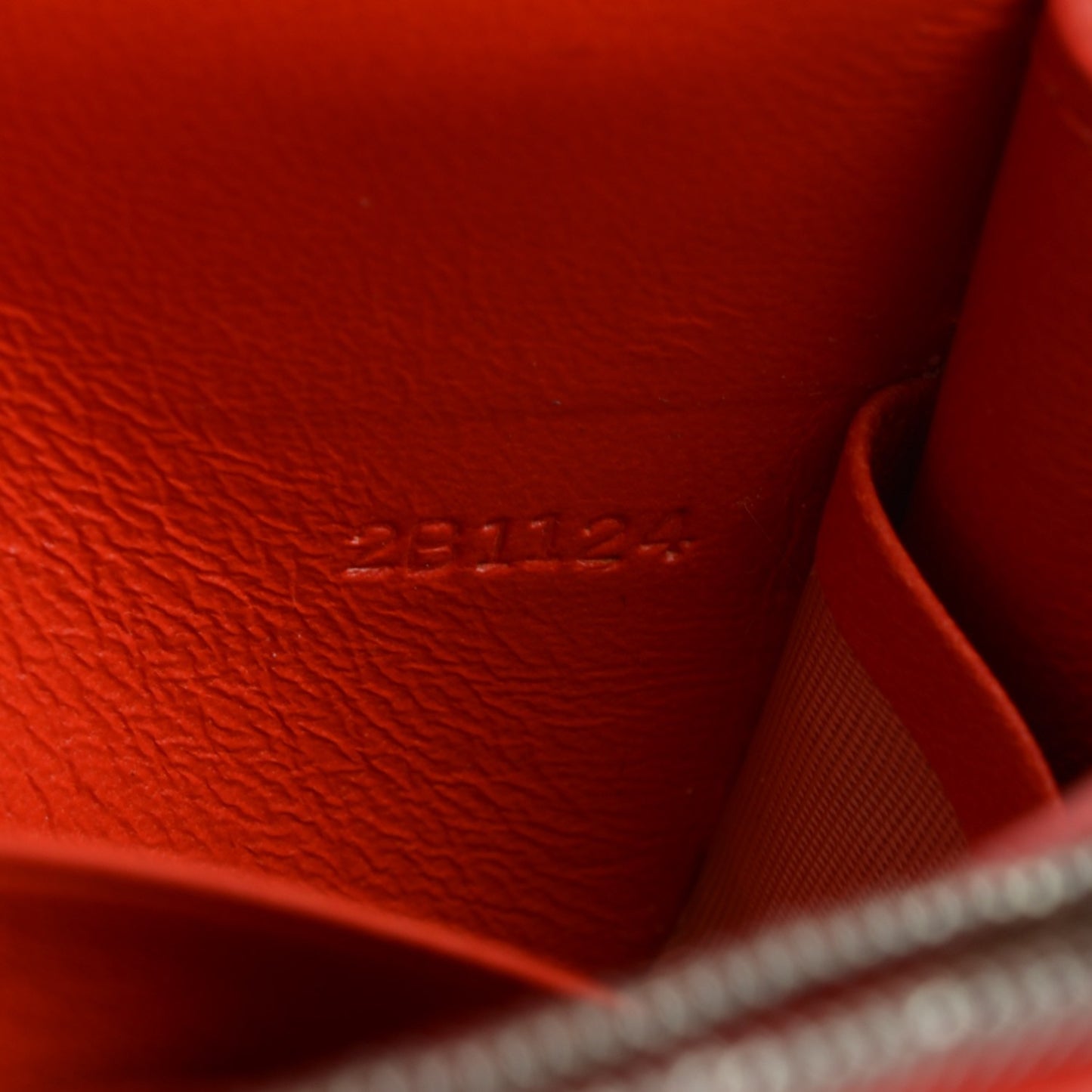 Sugar Goatskin Pandora Chain Wallet Bright Orange