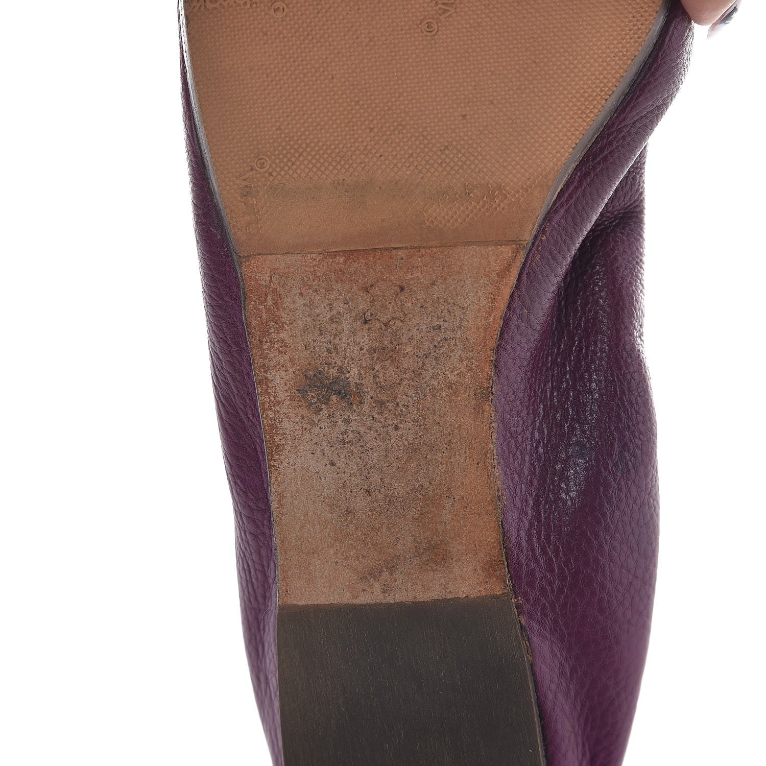 Lanvin Lambskin Elastic Ballet Flats 42 Purple 9 of 9
