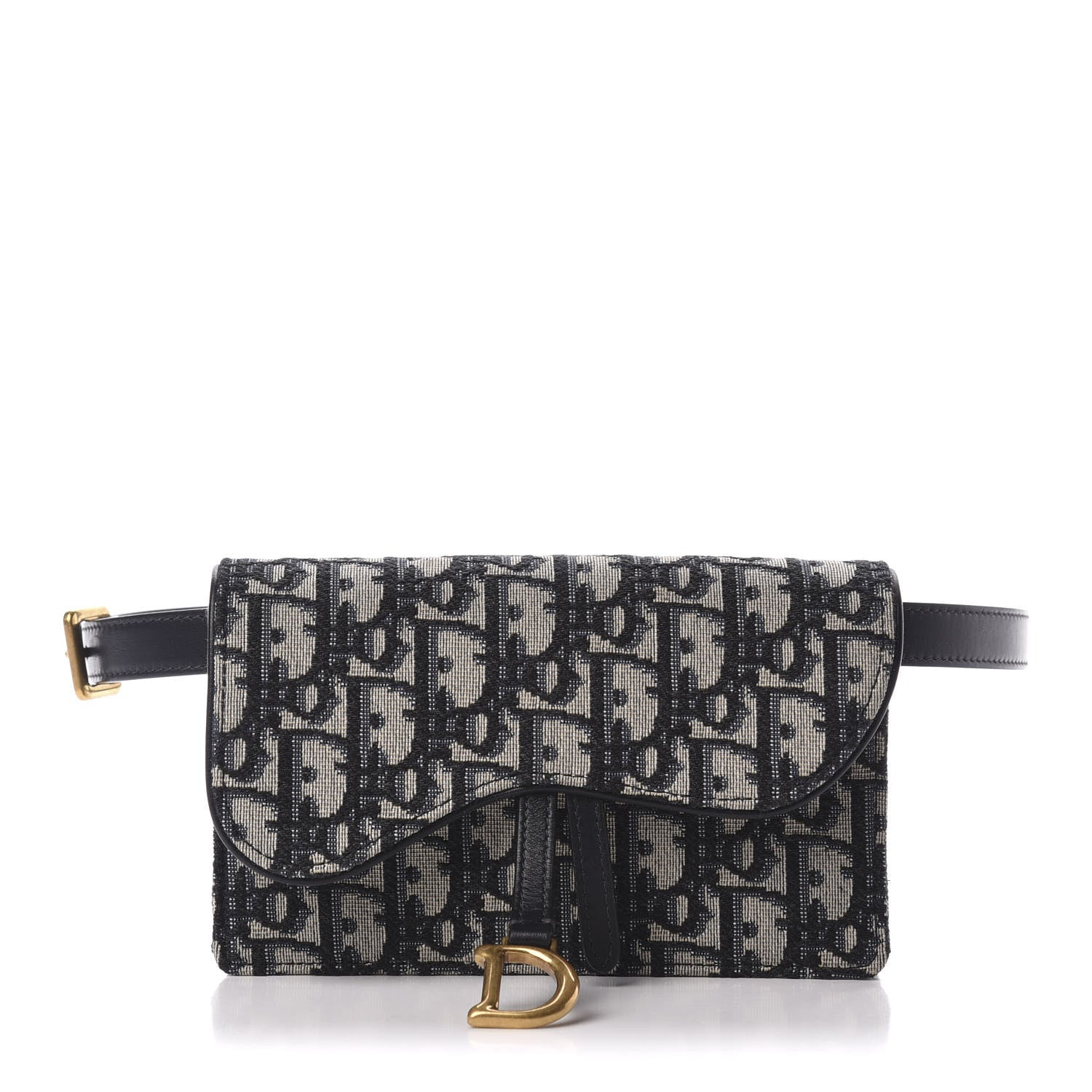 Christian Dior Oblique Saddle Belt Bag Blue 1 of 9