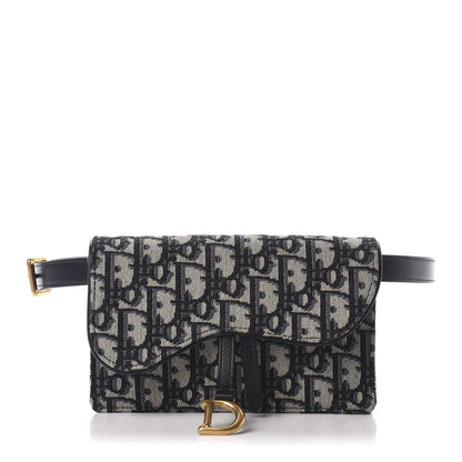 Christian Dior Oblique Saddle Belt Bag Blue 1 of 9