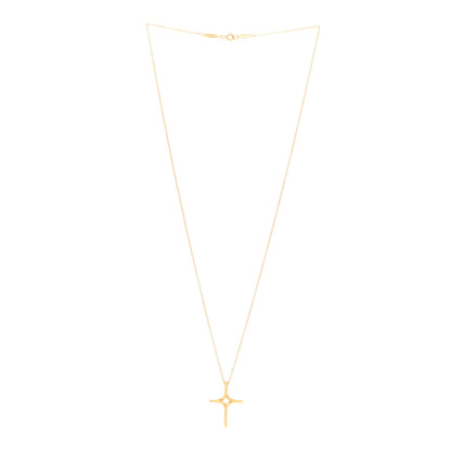 Tiffany 18K Yellow Gold Elsa Peretti Infinity Cross Pendant Necklace 3 of 6