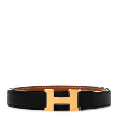 Hermes Swift Epsom 24mm Mini Constance H Belt 85 Black Gold 1 of 6
