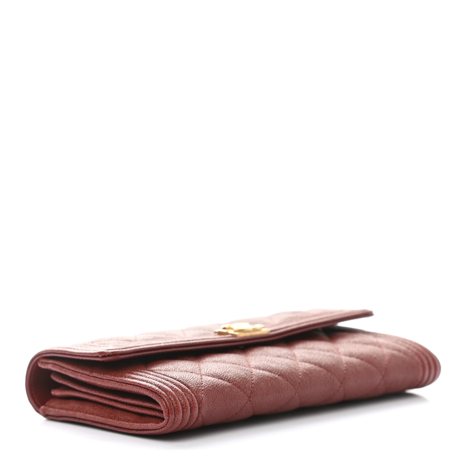 Chanel Caviar Quilted Boy Flap Wallet Red 4 of 9