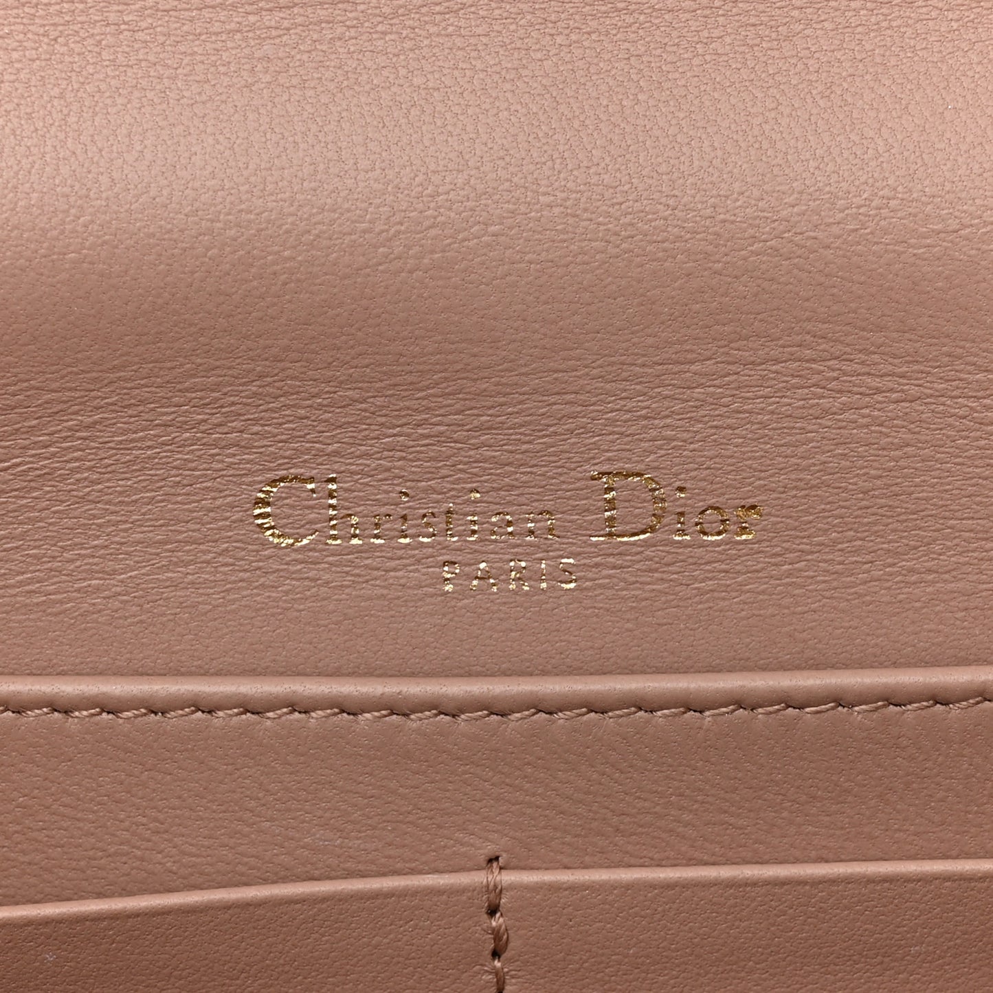 Iridescent Lambskin Gradient Chain Lady Dior Chain Pouch Metallic Pink