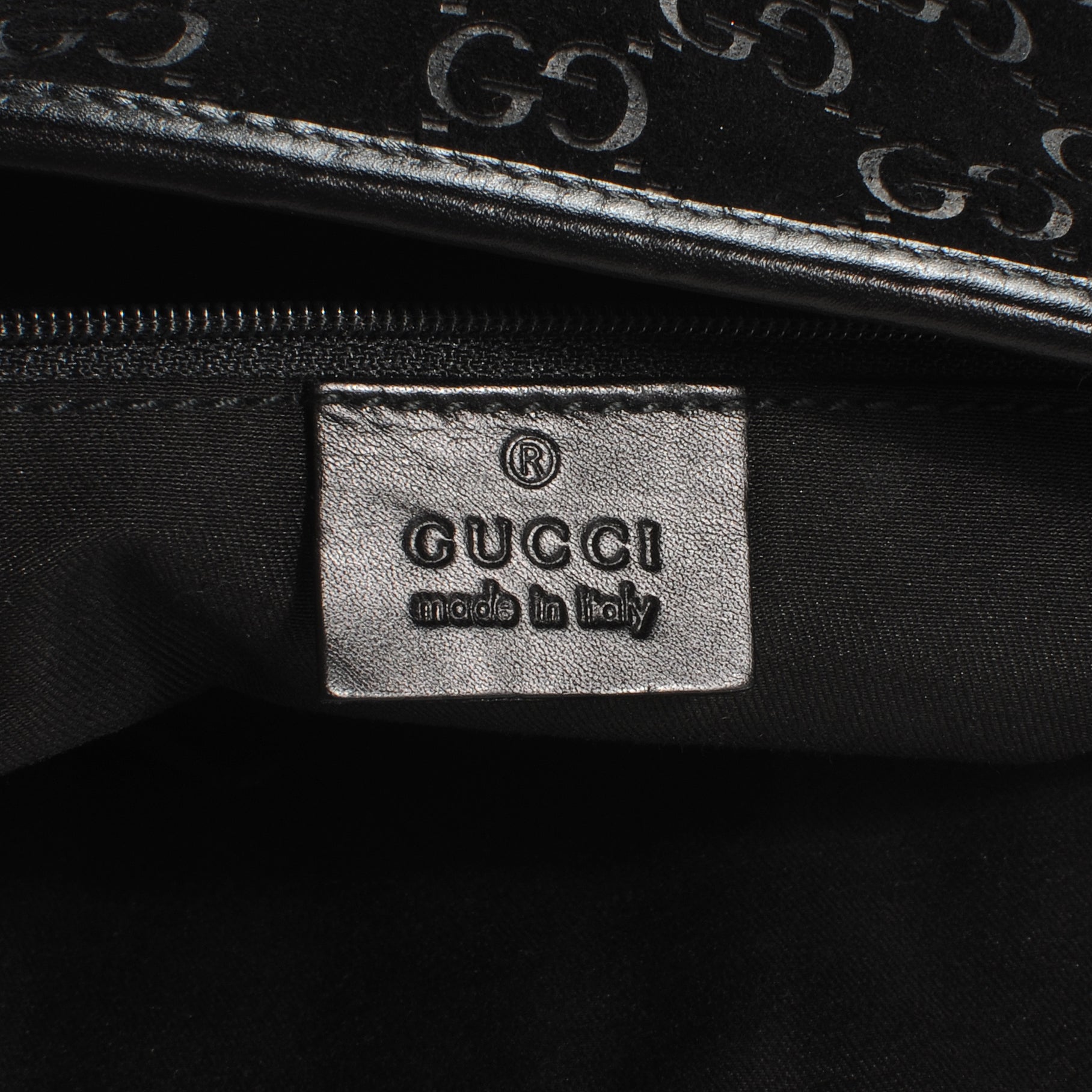 Gucci Guccissima Suede Tote Black 6 of 8