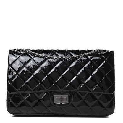Chanel Distressed Patent Quilted 2.55 Reissue 227 Flap Black 1 of 18