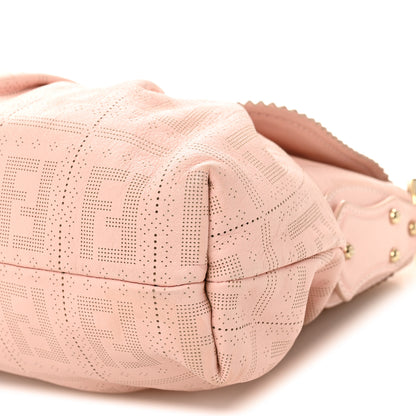 Fendi Calfskin Perforated Medium Chef Shoulder Bag Pink 9 of 11