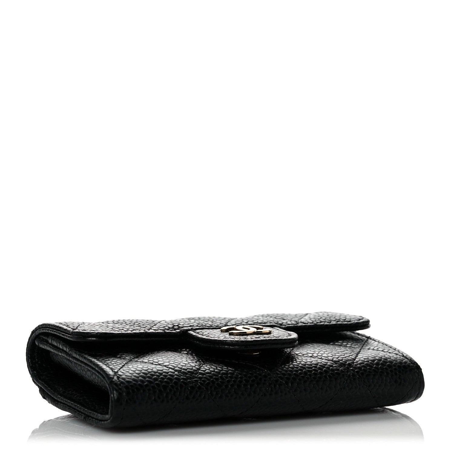 Chanel Caviar Quilted Flap Card Holder Wallet Black 4 of 9