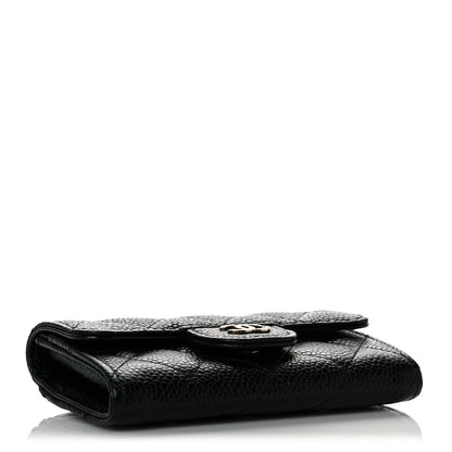 Chanel Caviar Quilted Flap Card Holder Wallet Black 4 of 9