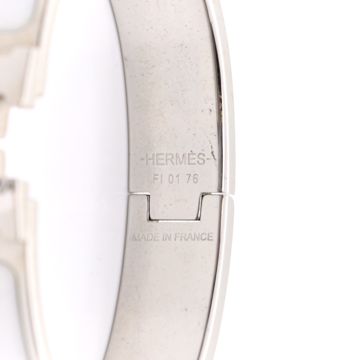Hermes Enamel Narrow Clic Clac H Bracelet PM White 4 of 5