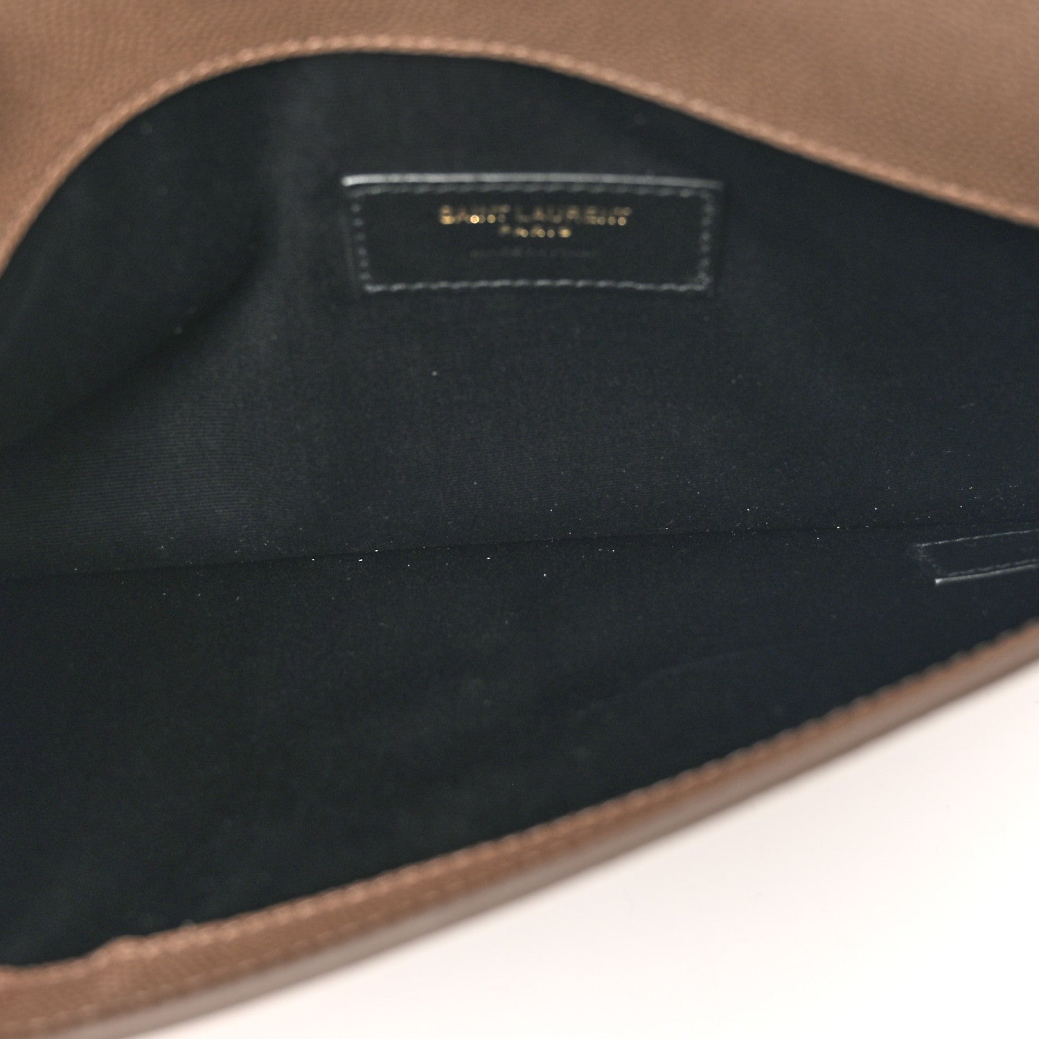 Saint Laurent Grain De Poudre Uptown Pouch Dark Beige 5 of 7