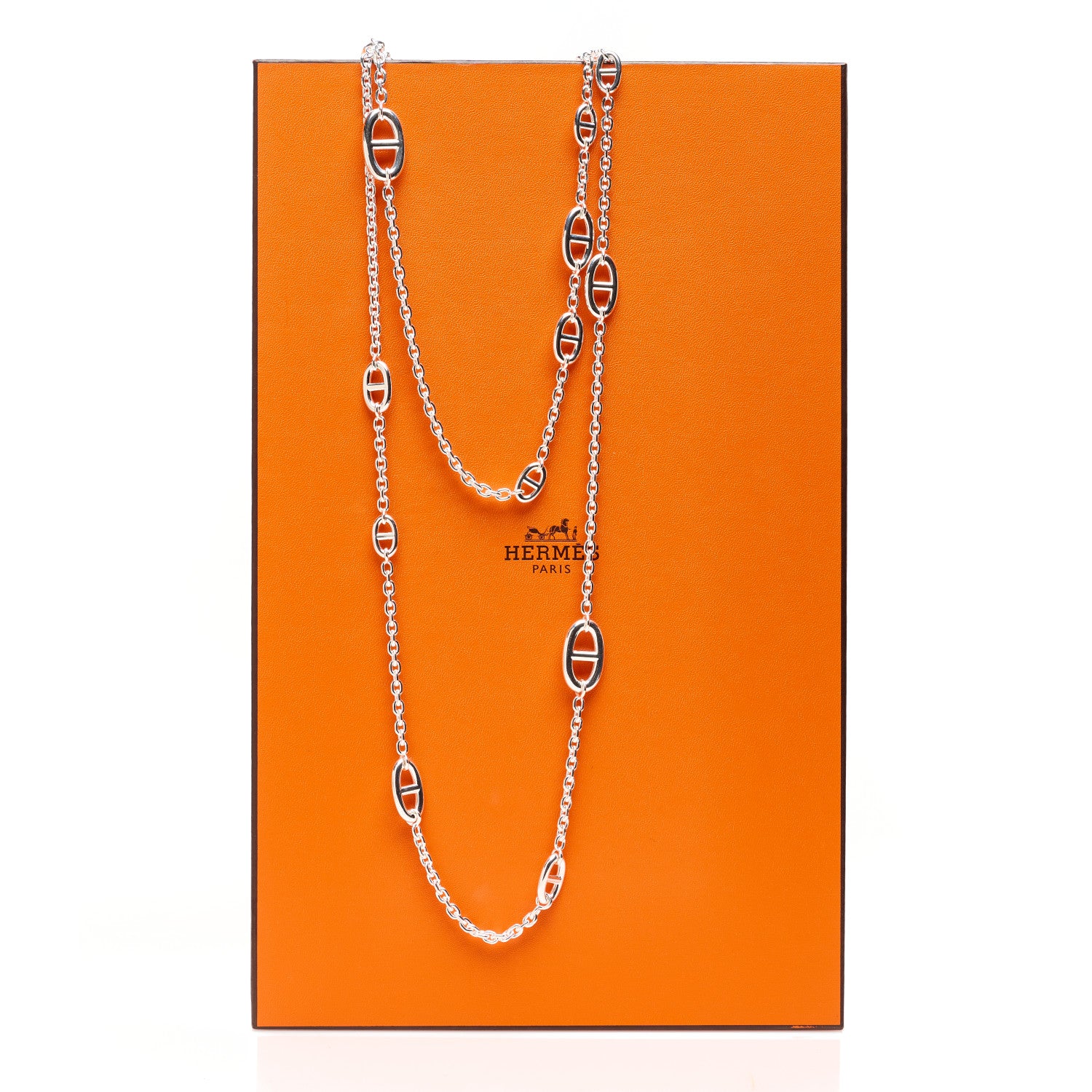 Hermes Sterling Silver Farandole Necklace 160 6 of 6
