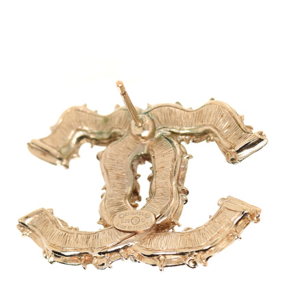 Chanel Crystal CC Earrings Gold 4 of 5