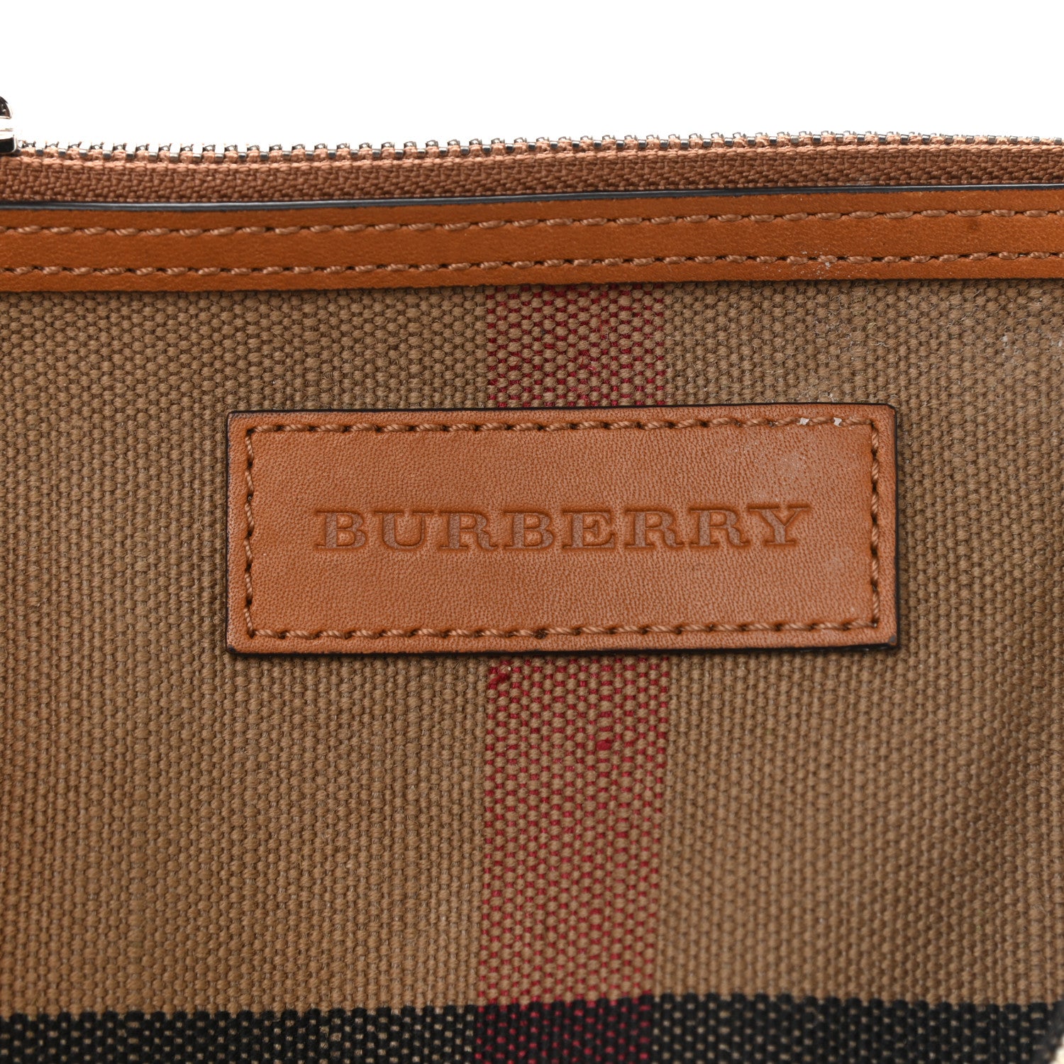 Burberry Canvas Mega Check Mini Ashby Tassel Crossbody Saddle Brown 6 of 14