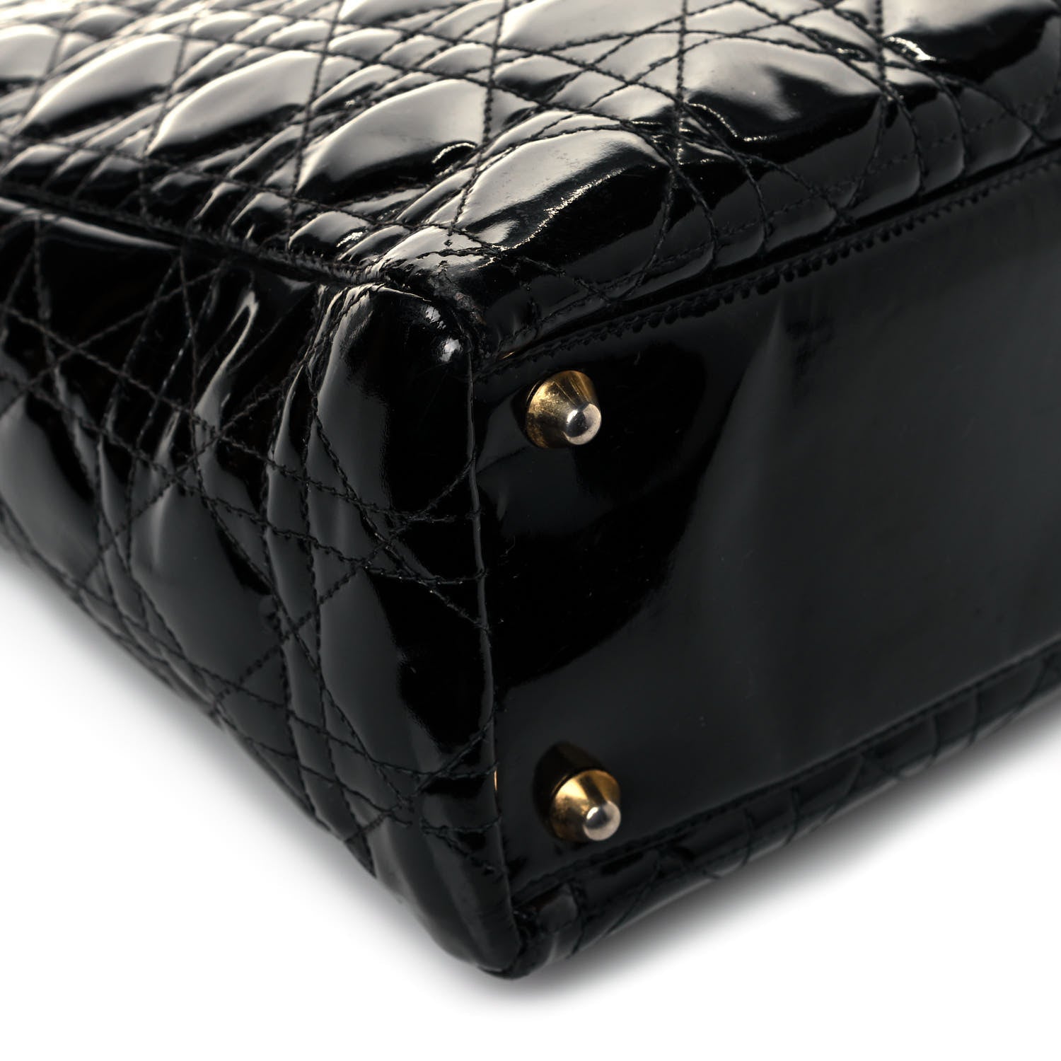 Christian Dior Patent Cannage Large Lady Dior Black 8 of 12