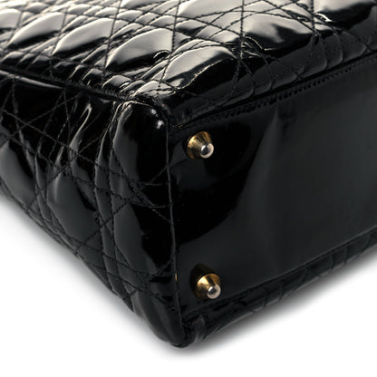 Christian Dior Patent Cannage Large Lady Dior Black 8 of 12