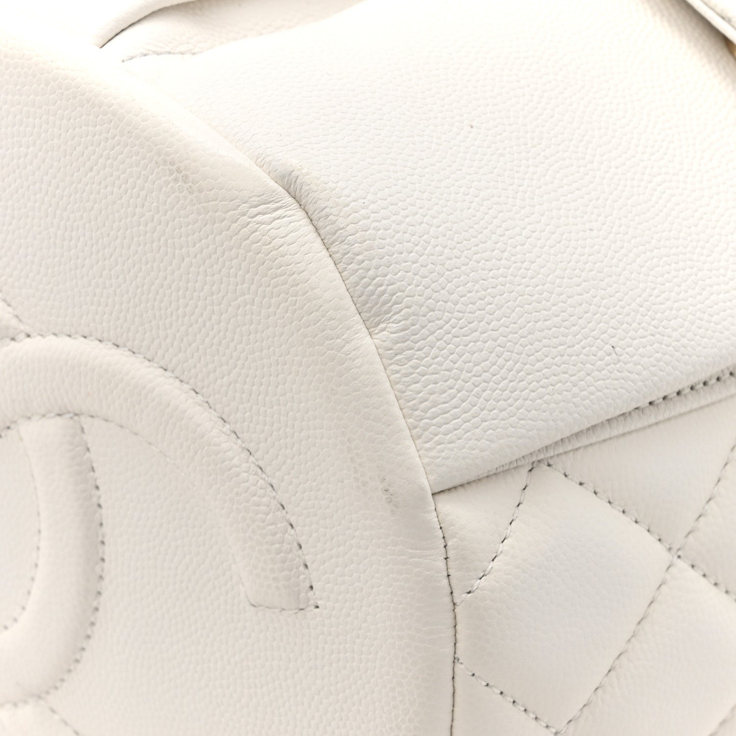 Chanel Caviar Quilted Pockets Backpack White 12 of 13