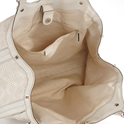 Gucci Woven Guccissima Large Sukey Tote Off White 5 of 8