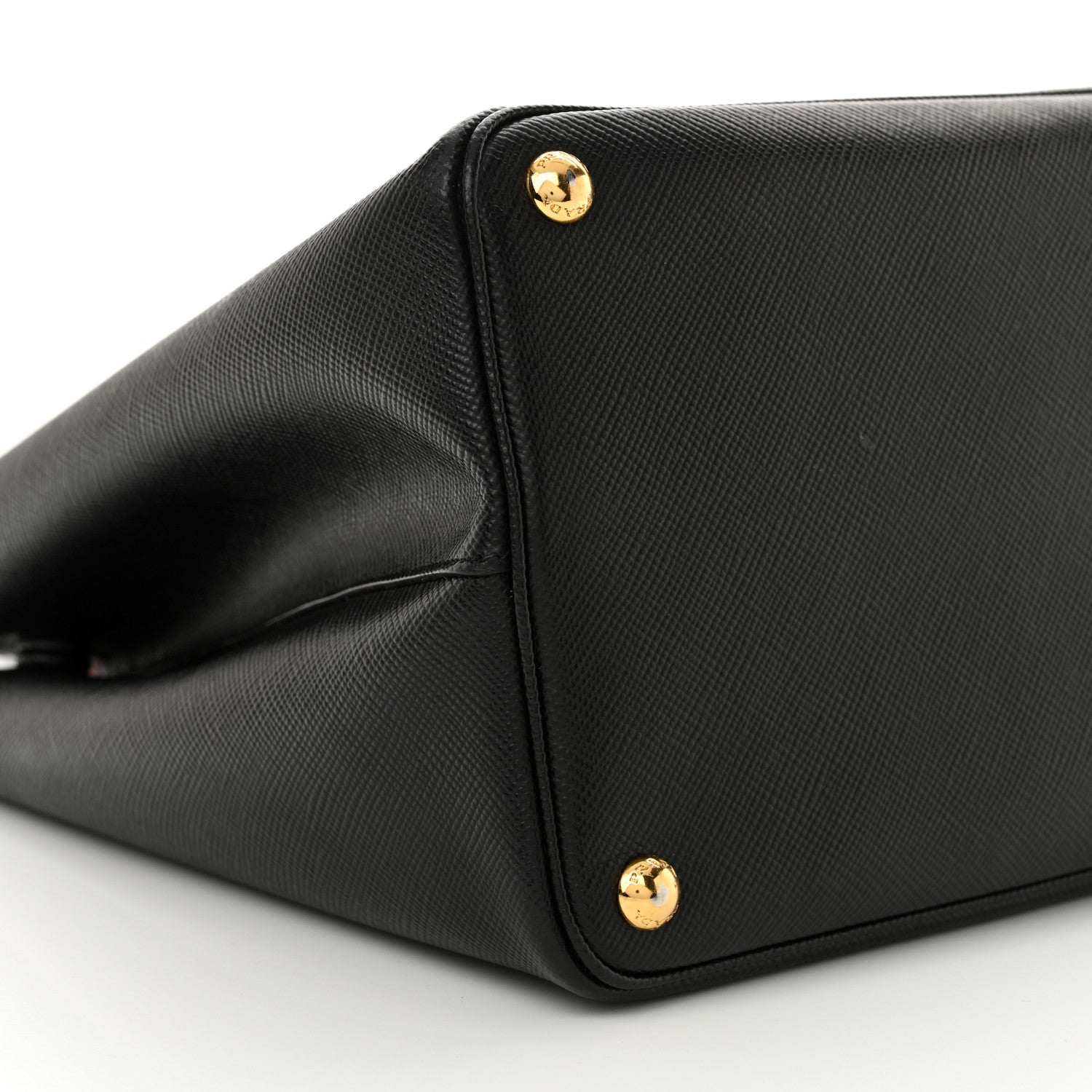 Prada Saffiano Cuir Medium Double Bag Black Fuoco 8 of 13