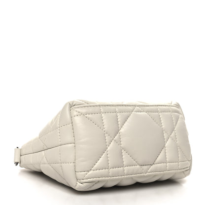 Christian Dior Calfskin Macrocannage Small Diortravel Nomad Pouch Ivory 4 of 10
